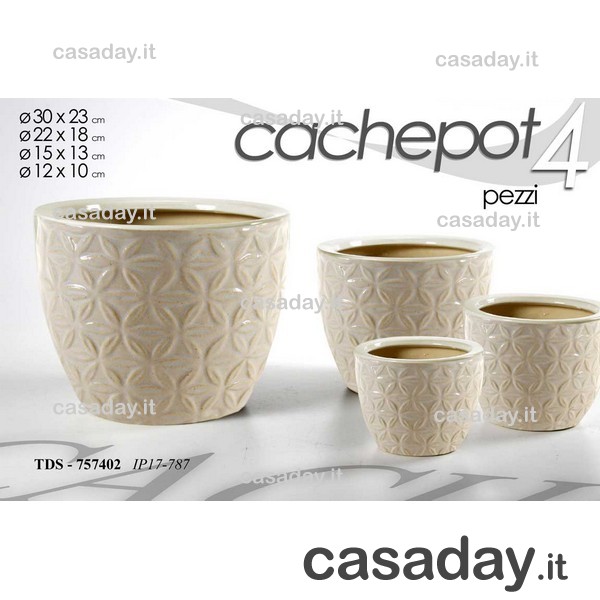 PORTAVASI CERAMICA PZ.3 ASSORTITI 